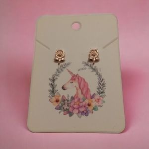 💥3/$12 Rose Gold Sunflower Earrings